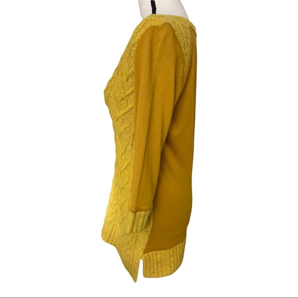 Pilcro and the letter press wool & cotton cable knit style V neck size medium - Picture 5 of 9